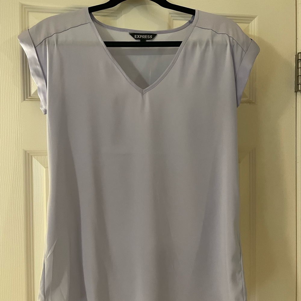Express Women's Light Blue Top